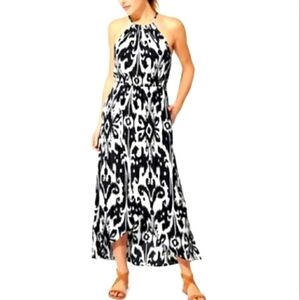 Athleta print black and white maxi dress size small